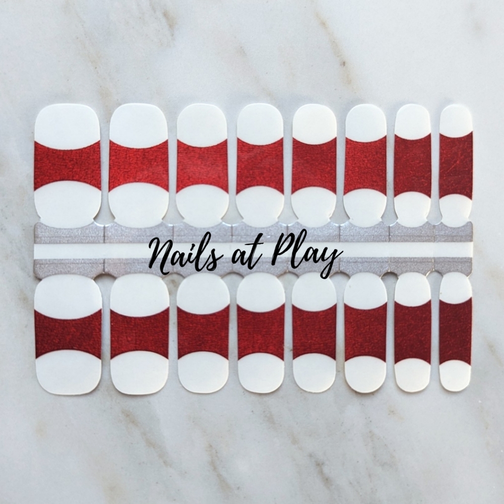 5 for $15 Nail Wraps- Sexy Frenchie (transparent)